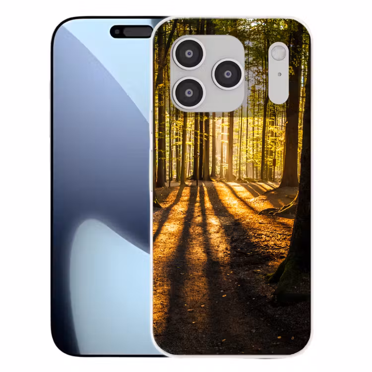 Zon - Bomen - Bos - Landschap - Natuur Telefoonhoesje iPhone 17 Pro klein -3d