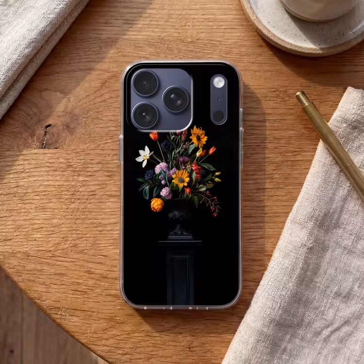 Zonnebloemen - Boeket - Kleurrijk Telefoonhoesje iPhone 17 Pro klein -sfeer1