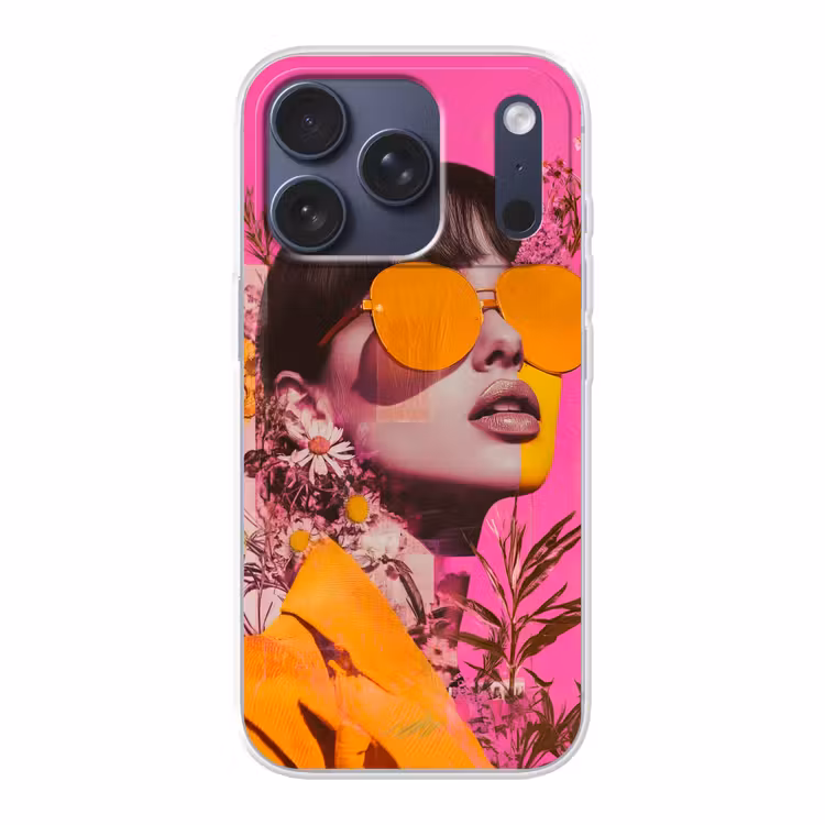 Zonnebril - Oranje - Vrouw - Planten Telefoonhoesje iPhone 17 Pro klein -3d