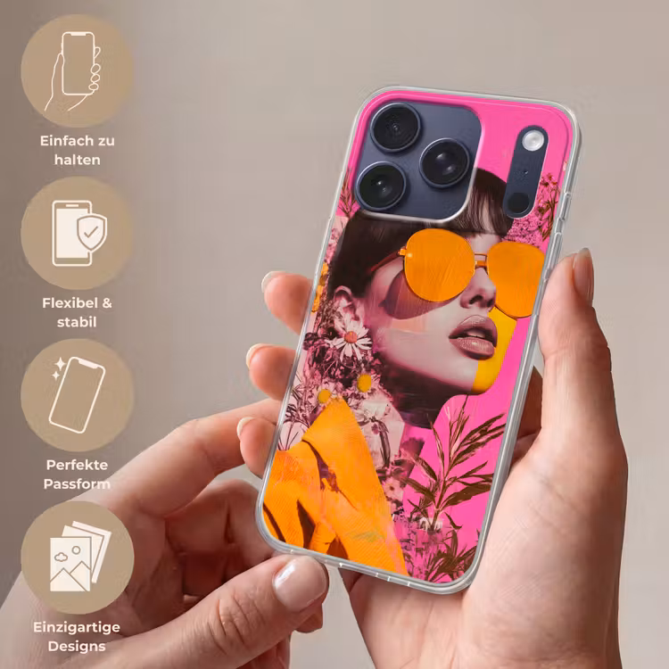 Zonnebril - Oranje - Vrouw - Planten Telefoonhoesje iPhone 17 Pro klein -sfeer3_DE