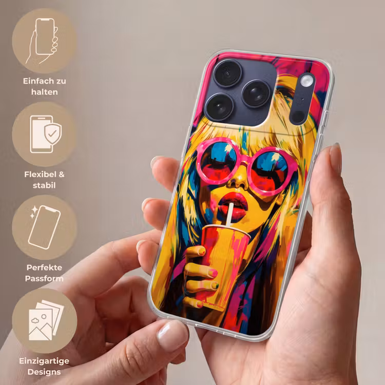 Zonnebril - Roze - Vrouw - Rietje Telefoonhoesje iPhone 17 Pro klein -sfeer3_DE