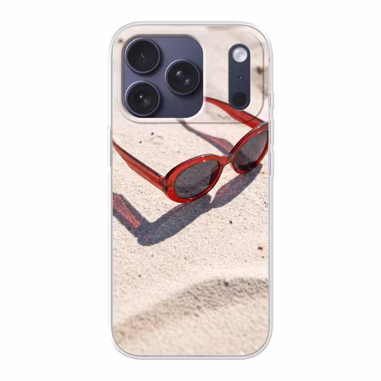Zonnebril - Strand - Vakantie - Rood Telefoonhoesje iPhone 17 Pro klein -3d