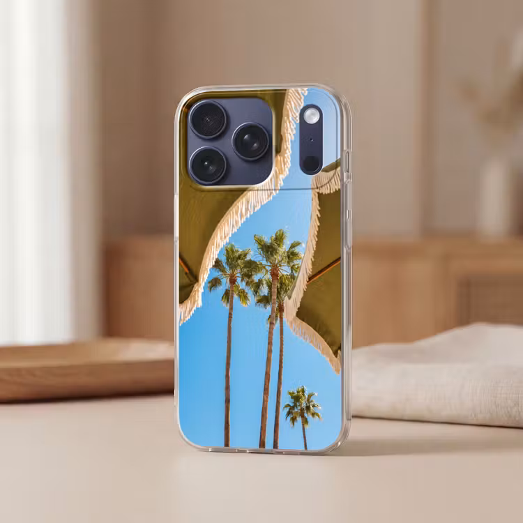 Parasol - Groen - Franjes - Zomer - Tropisch Telefoonhoesje iPhone 17 Pro klein -sfeer2