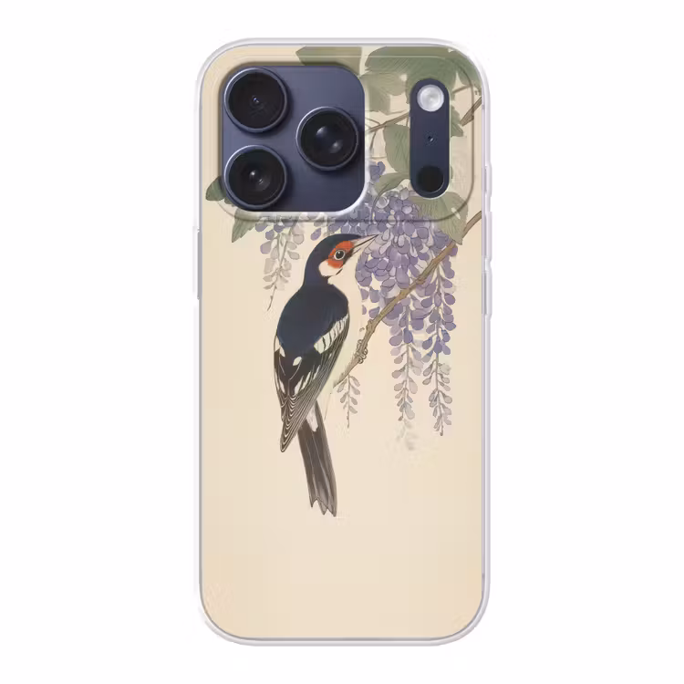 Specht - Bloemen - Paars Telefoonhoesje iPhone 17 Pro klein -3d