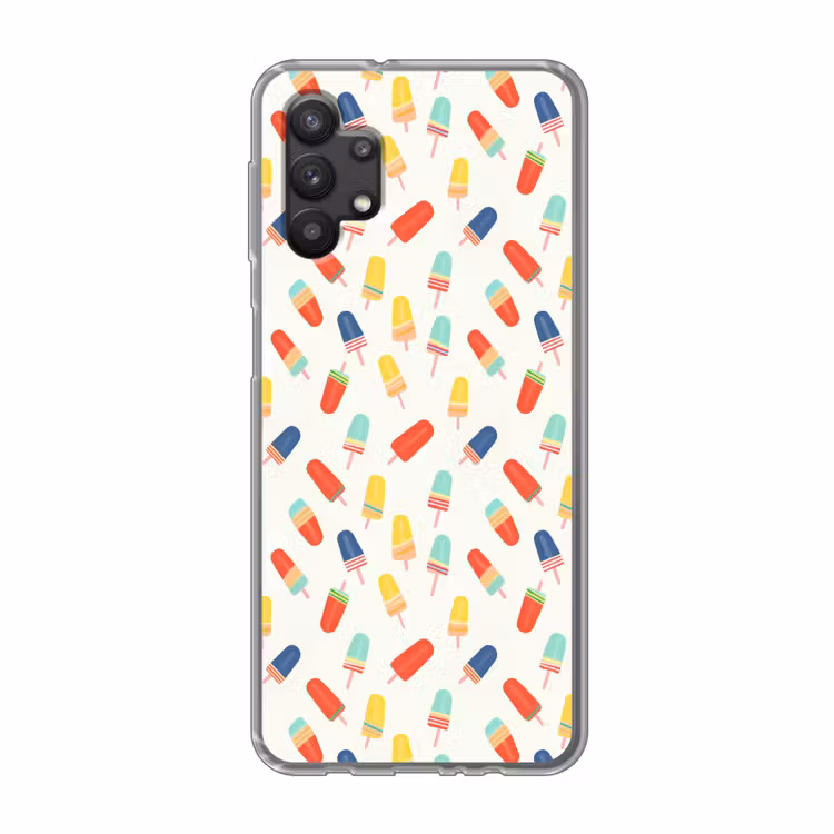 IJsjes - Speels - Kleurrijk Telefoonhoesje Samsung Galaxy A32 5G klein 346 -3d