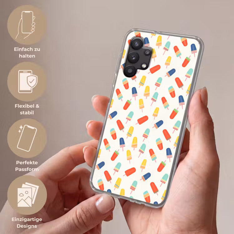 IJsjes - Speels - Kleurrijk Telefoonhoesje Samsung Galaxy A32 5G klein 346 -sfeer3_DE