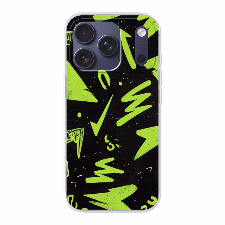 Gaming - Vormen - Pijlen - Abstract - Zwart Telefoonhoesje iPhone 17 Pro klein -3d