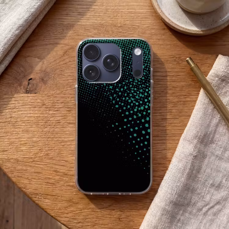 Gaming - Stippen - Groen - Vervagen Telefoonhoesje iPhone 17 Pro klein -sfeer1