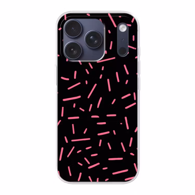 Gaming - Streepjes - Roze - Abstract Telefoonhoesje iPhone 17 Pro klein -3d