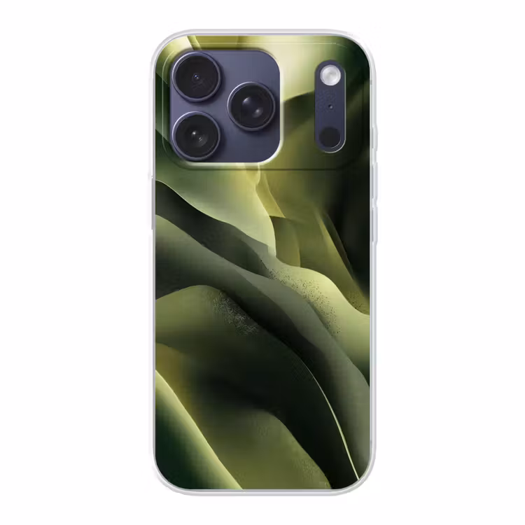 Gaming - Golven - Abstract - Heuvels - Groen Telefoonhoesje iPhone 17 Pro klein -3d