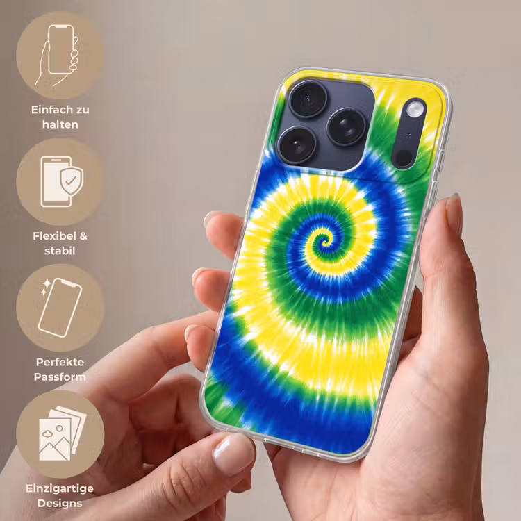 Spiraal - Groen - Draaiend Telefoonhoesje iPhone 17 Pro klein -sfeer3_DE