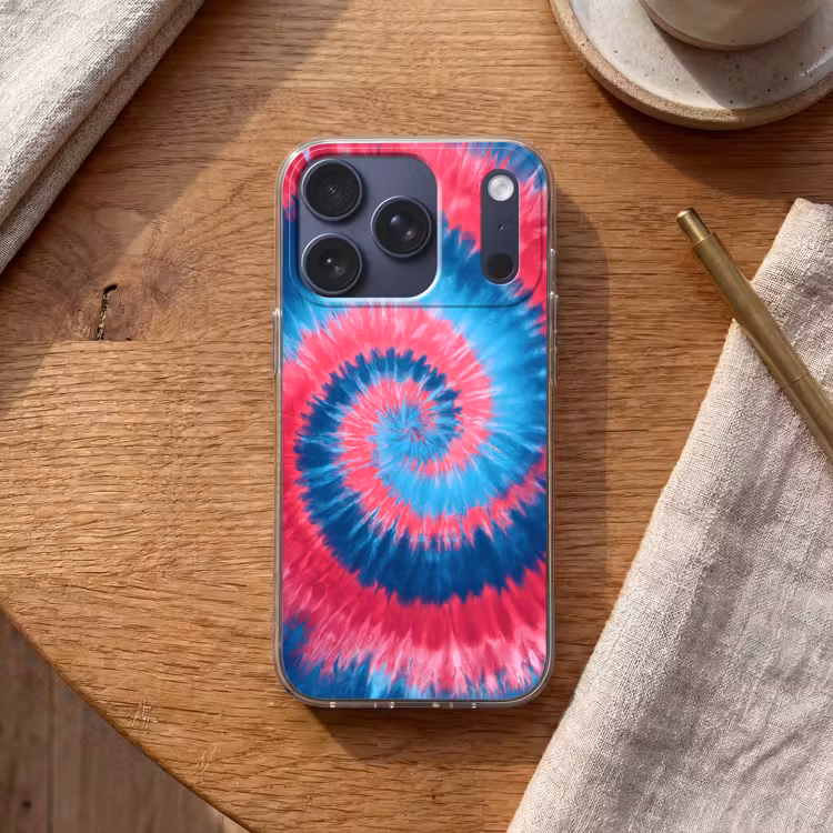 Spiraal - Roze - Draaiend Telefoonhoesje iPhone 17 Pro klein -sfeer1