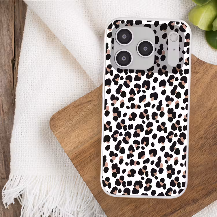 Vlekken - Zwart - Onregelmatig - Luipaard Telefoonhoesje iPhone 17 Pro klein 878 -sfeer1