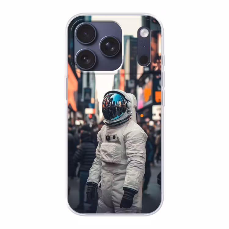 Stad - Mensen - Astronaut - Wit Telefoonhoesje iPhone 17 Pro klein -3d