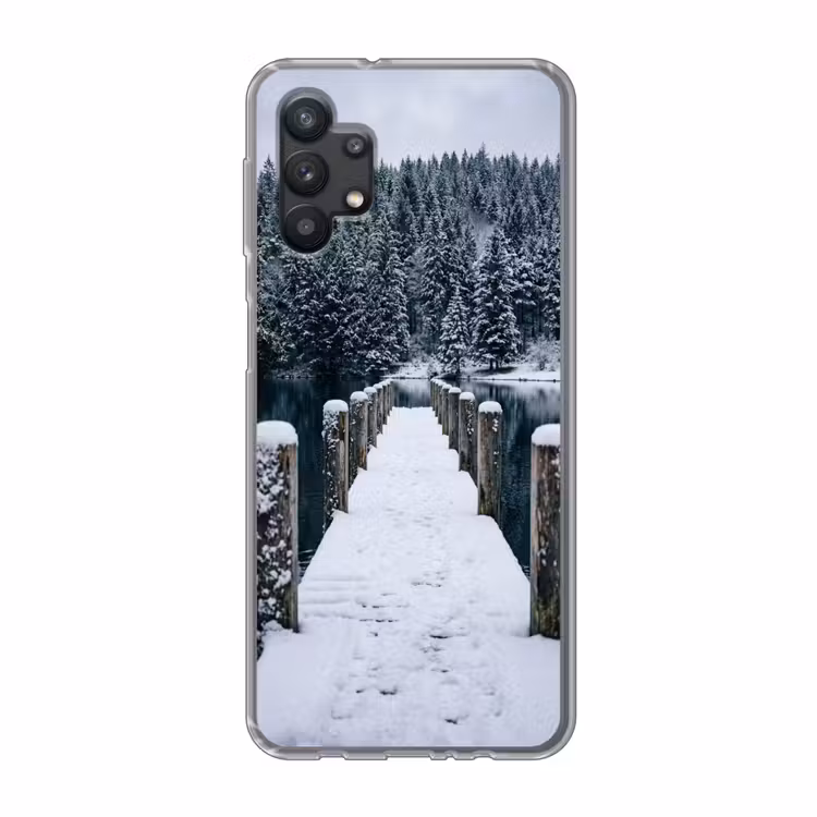 Steiger - Meer - Sneeuw - Bergen - Rustgevend Telefoonhoesje Samsung Galaxy A32 5G klein -3d