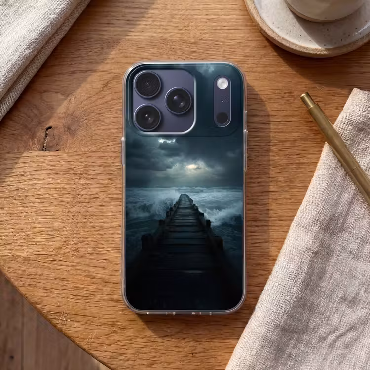 Steiger - Storm - Golven Telefoonhoesje iPhone 17 Pro klein -sfeer1