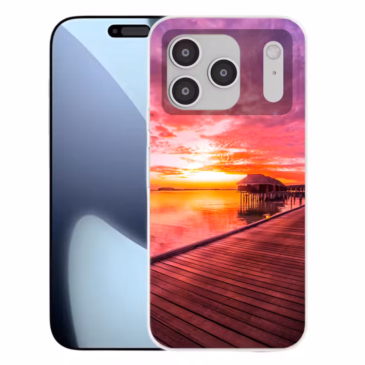 Steiger - Water - Zon - Roze - Horizon Telefoonhoesje iPhone 17 Pro klein -3d