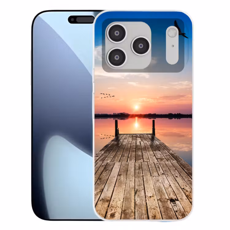 Steiger - Water - Zonsondergang - Roze - Horizon Telefoonhoesje iPhone 17 Pro klein -3d