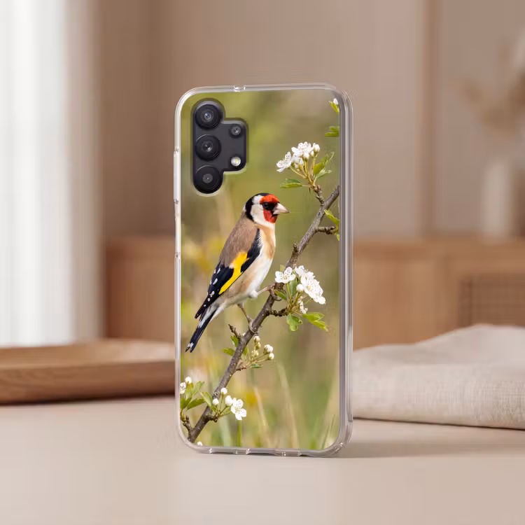Putter - Bloesem - Lente - Natuur - Kleurrijk Telefoonhoesje Samsung Galaxy A32 5G klein -sfeer2