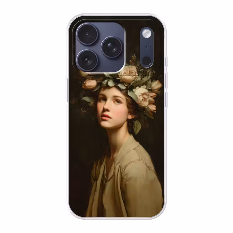 Bloemenstilte - Vrouw - Portret Telefoonhoesje iPhone 17 Pro klein -3d