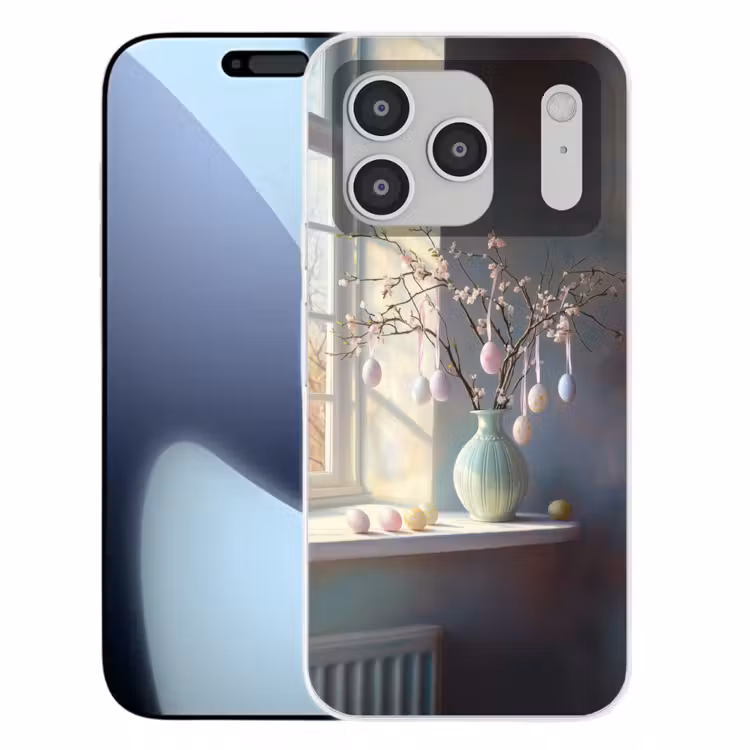 Stilleven - Vaas - Paastak Telefoonhoesje iPhone 17 Pro klein -3d