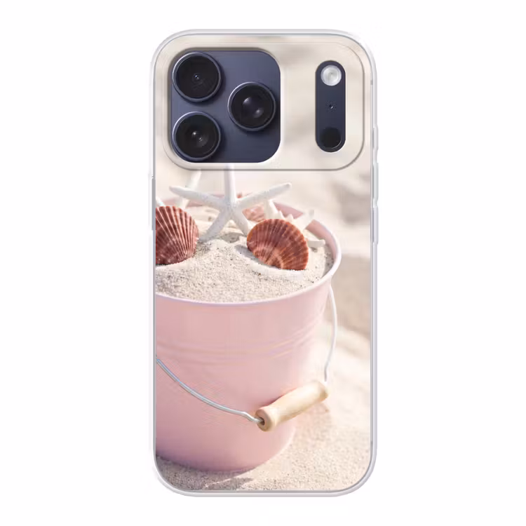 Strand - Schelpen - Zomer - Roze - Decoratie Telefoonhoesje iPhone 17 Pro klein -3d