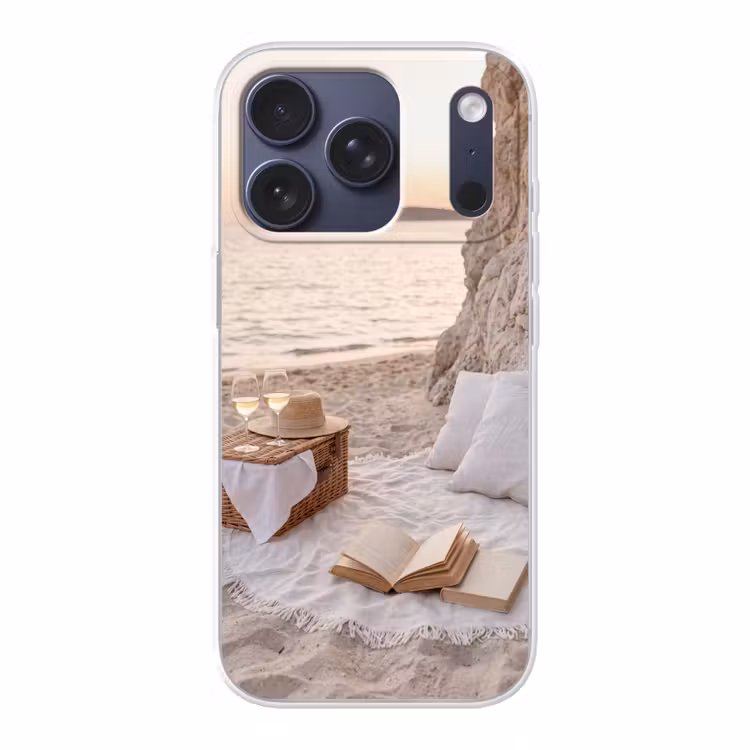 Strand - Picknick - Zonsondergang - Zomer - Natuur Telefoonhoesje iPhone 17 Pro klein -3d