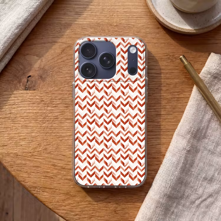 Strepen - Rood - Wit - Patroon Telefoonhoesje iPhone 17 Pro klein 878 -sfeer1
