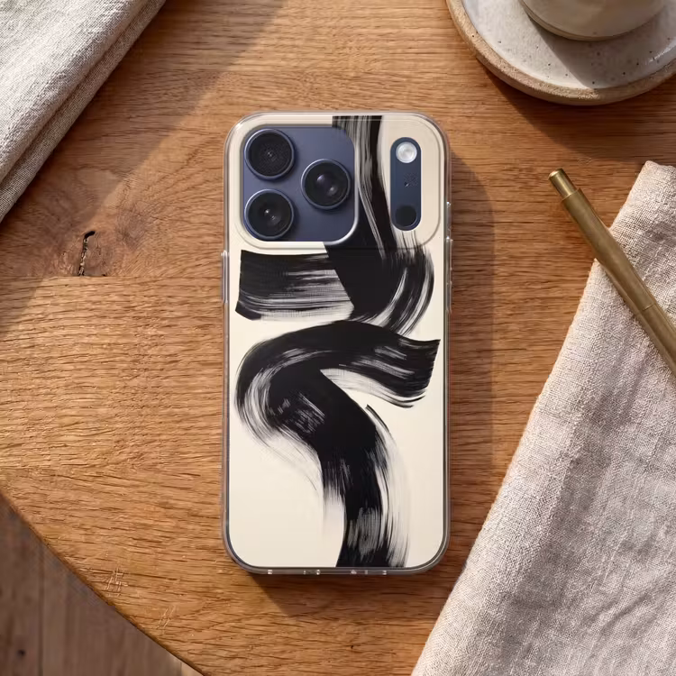Strepen - Zwart - Abstract Telefoonhoesje iPhone 17 Pro klein -sfeer1