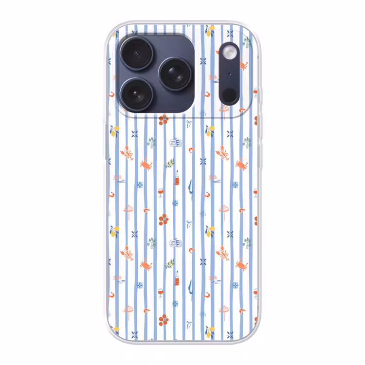 Zee - Sfeer - Strand - Blauw Telefoonhoesje iPhone 17 Pro klein 878 -3d