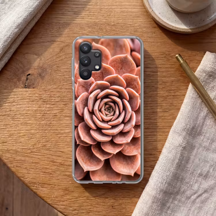 Vetplant - Organisch - Roze Telefoonhoesje Samsung Galaxy A32 5G klein -sfeer1