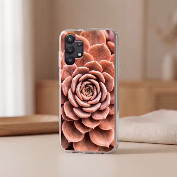 Vetplant - Organisch - Roze Telefoonhoesje Samsung Galaxy A32 5G klein -sfeer2