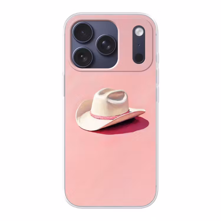 Zomers - Hoed - Roze Telefoonhoesje iPhone 17 Pro klein -3d