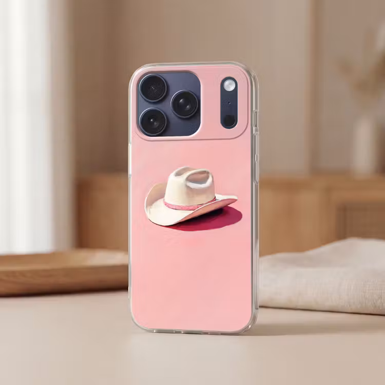 Zomers - Hoed - Roze Telefoonhoesje iPhone 17 Pro klein -sfeer2