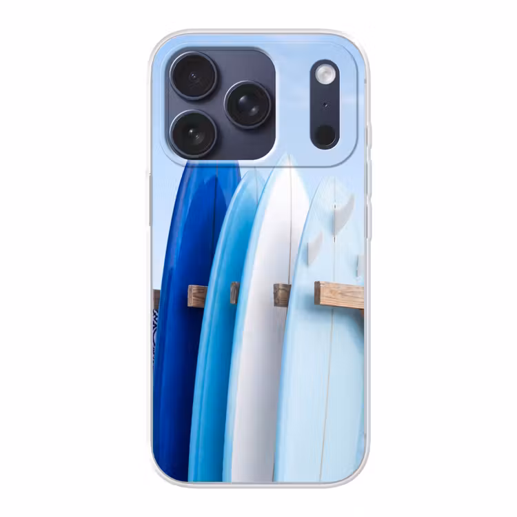 Surfplank - Strand - Zomer - Blauw - Water Telefoonhoesje iPhone 17 Pro klein -3d