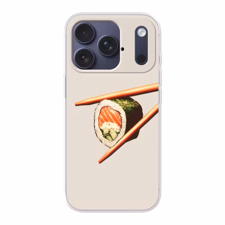 Sushi - Zalm - Rijst - Japans Telefoonhoesje iPhone 17 Pro klein -3d