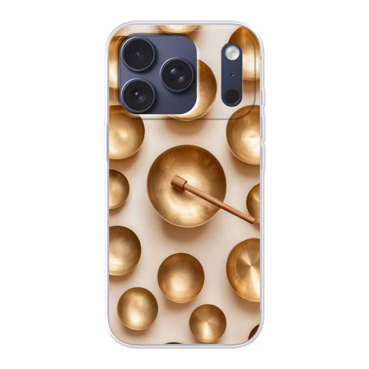 Symmetrisch - Goud - Brons - Balans Telefoonhoesje iPhone 17 Pro klein -3d
