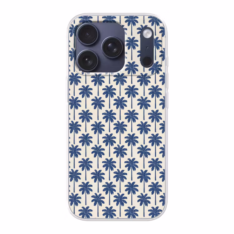 Symmetrisch - Palm - Blauw Telefoonhoesje iPhone 17 Pro klein 878 -3d