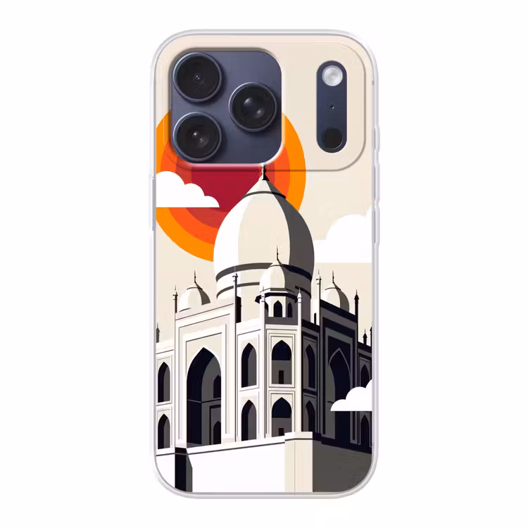 Taj Mahal - Zon - Koepel - Architectuur - India - Grafisch Telefoonhoesje iPhone 17 Pro klein -3d
