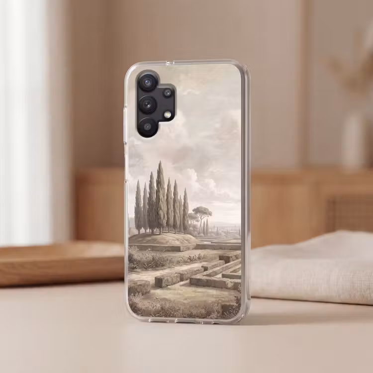Vallei - Tuin - Natuur - Groen Telefoonhoesje Samsung Galaxy A32 5G klein -sfeer2