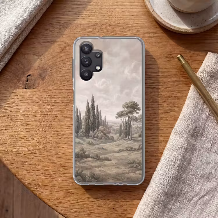 Vallei - Bos - Natuur - Groen Telefoonhoesje Samsung Galaxy A32 5G klein -sfeer1