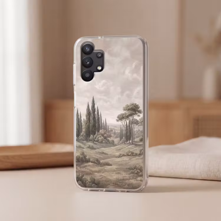 Vallei - Bos - Natuur - Groen Telefoonhoesje Samsung Galaxy A32 5G klein -sfeer2