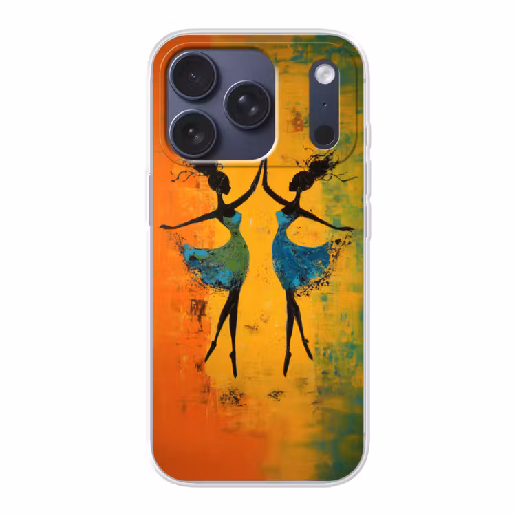Dansen - Vrouwen - Verfstructuur Telefoonhoesje iPhone 17 Pro klein -3d