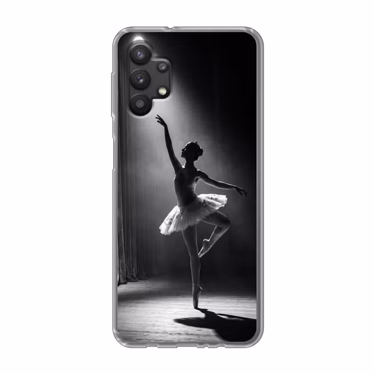 Danser - Podium - Zwart-wit - Kunst - Klassiek Telefoonhoesje Samsung Galaxy A32 5G klein -3d