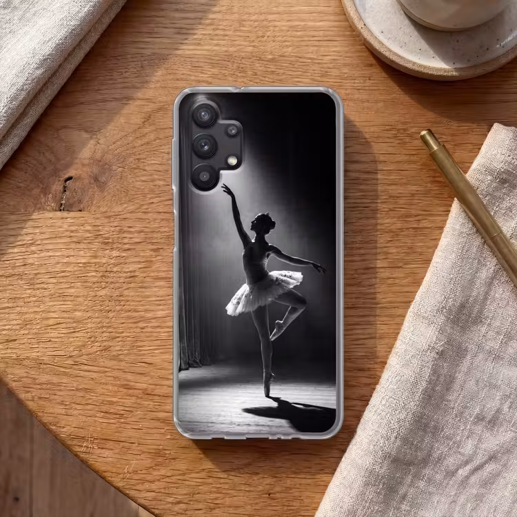 Danser - Podium - Zwart-wit - Kunst - Klassiek Telefoonhoesje Samsung Galaxy A32 5G klein -sfeer1
