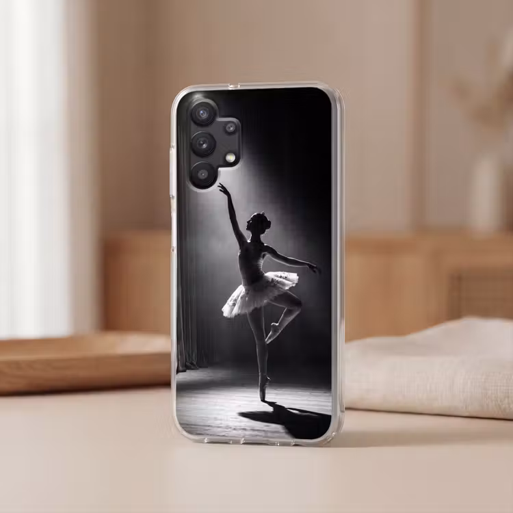 Danser - Podium - Zwart-wit - Kunst - Klassiek Telefoonhoesje Samsung Galaxy A32 5G klein -sfeer2