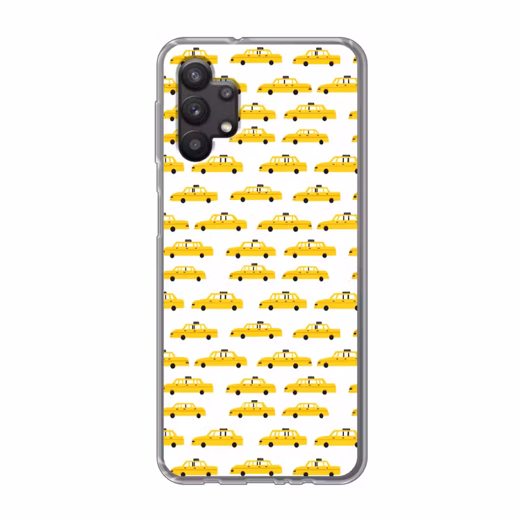 Taxi - Iconisch - Geel Telefoonhoesje Samsung Galaxy A32 5G klein 346 -3d