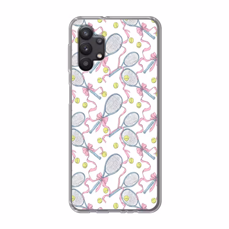 Tennis - Strikken - Kleurrijk Telefoonhoesje Samsung Galaxy A32 5G klein 346 -3d