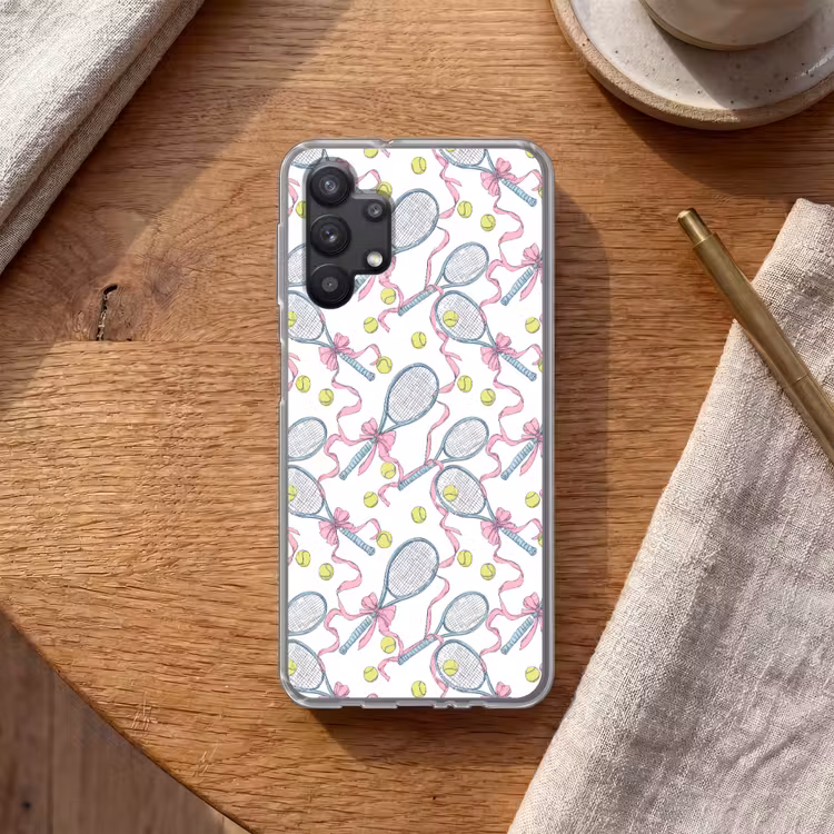 Tennis - Strikken - Kleurrijk Telefoonhoesje Samsung Galaxy A32 5G klein 346 -sfeer1