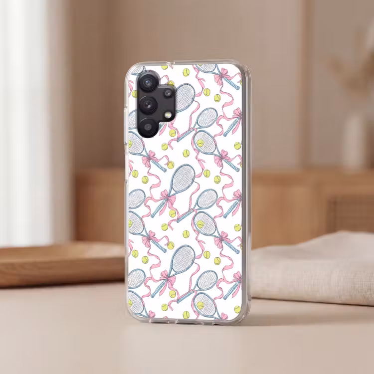 Tennis - Strikken - Kleurrijk Telefoonhoesje Samsung Galaxy A32 5G klein 346 -sfeer2